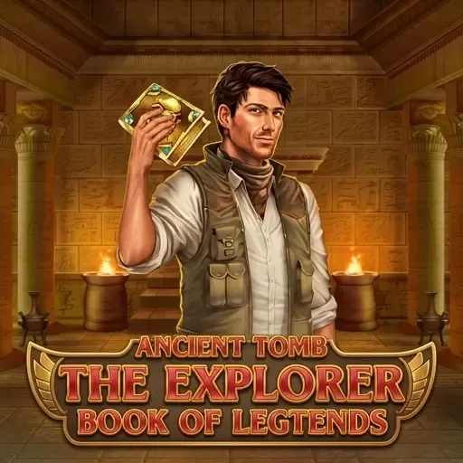 The Book of Legends Slot mit Entdecker und Buch auf Hitnspin Casino