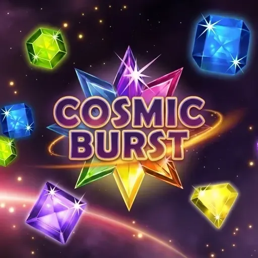 Cosmic Burst Slot mit funkelnden Edelsteinen auf Hitnspin Casino